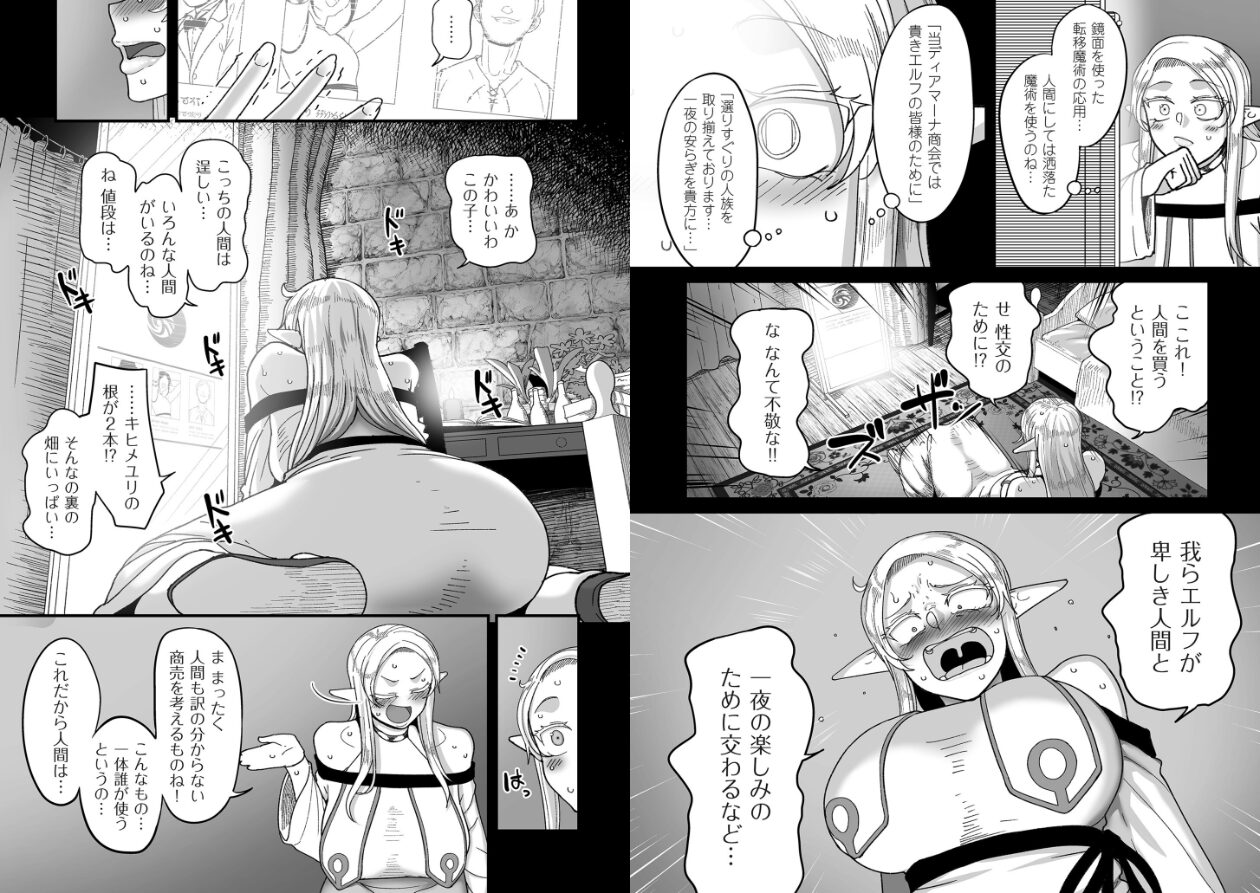 限界熟女エルフ専用！ 男娼デリバリーサービス！！【電子特装版】の立ち読みCG